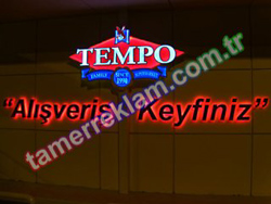 Tempo Market Kbrs Girne Led Tabela ve RGB ledli Alminyum Kutu Harfler