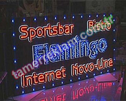 Flamingo Sportsbar Bistro Internet Novo-line Animasyonlu Krpmal Harfler Led Tabela