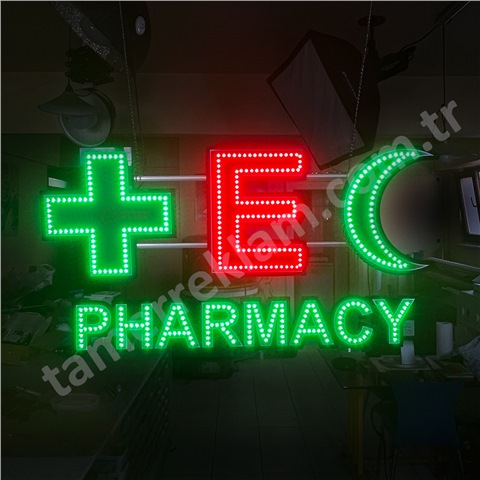 Eczane Pharmacy Cross, E Logo, Hilal figrl, Animasyonlu