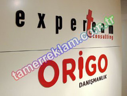 Origo Experteam Banko arkas lazer kesim pleksi harfler