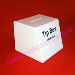 Pleksiglas Tip Box Bahşiş Kutusu