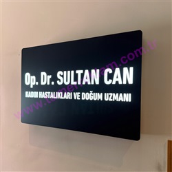 İç Mekan Işıklı Doktor Tabelası