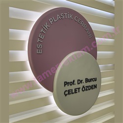 Estetik ve Plastik Cerrahi iç Mekan Tabela