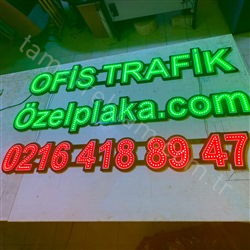 Ofis Trafik Özel Plaka Led Tabela