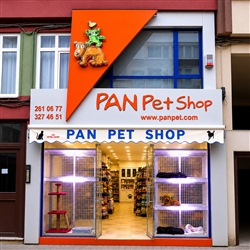 Pet Shop Alüminyum Cephe Giydirme ve Hareketli Mekanik Logo Uygulaması