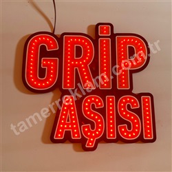 Grip Aşısı Led Tabela