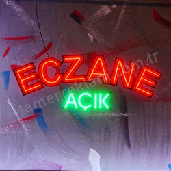 Dairesel Eczane ve Açık Led Tabela