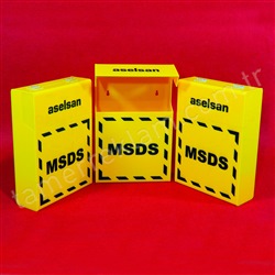 Pleksiglas MSDS Kutusu, Material Safety Data Sheet Box