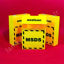 Pleksiglas MSDS Kutusu, Material Safety Data Sheet Box