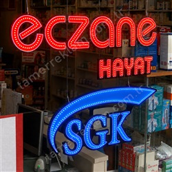 100cm Eczane, 70cm SGK, isimli Eczane Led Tabelası