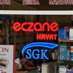 100cm Eczane, 70cm SGK, isimli Eczane Led Tabelası