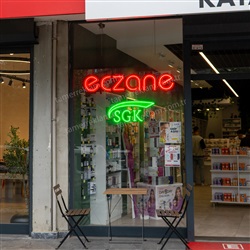 134 cm Eczane ve 70 cm SGK LED Vitrin Tabelası