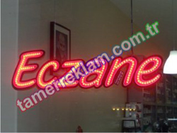 LED Eczane Tabelası (750 x 195 mm) Kırmızı renk